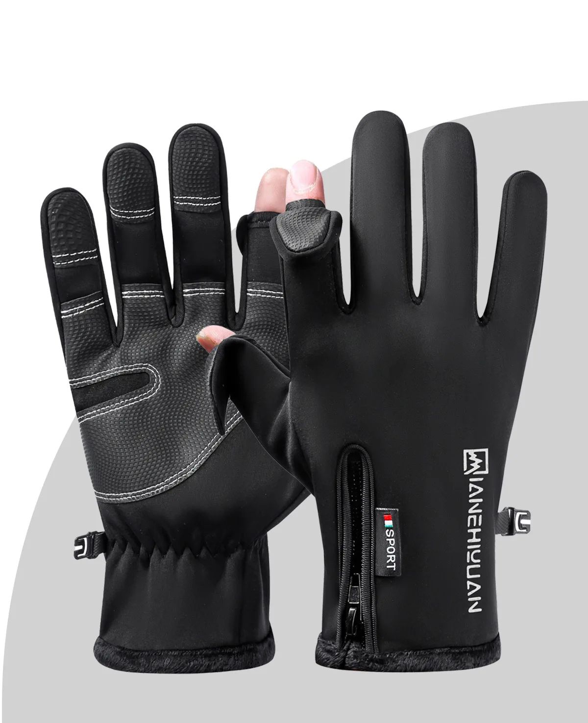 Ski Glove Waterproof - Luvas de Ciclismo Masculinas com Tela
