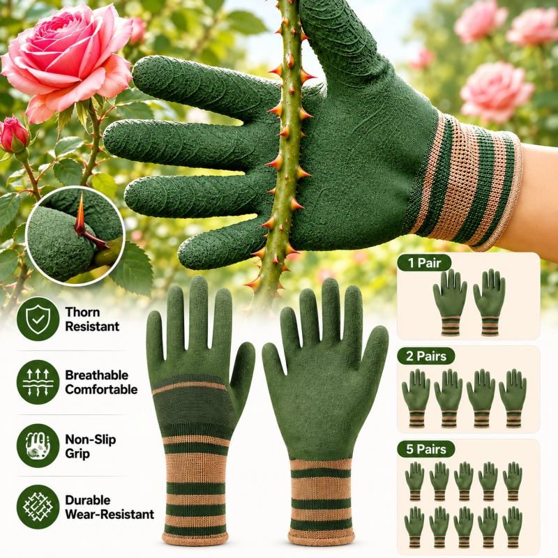 Cut Resistant Glove - Luvas de Jardinagem Multiuso Antiespinha, Impermeáveis,