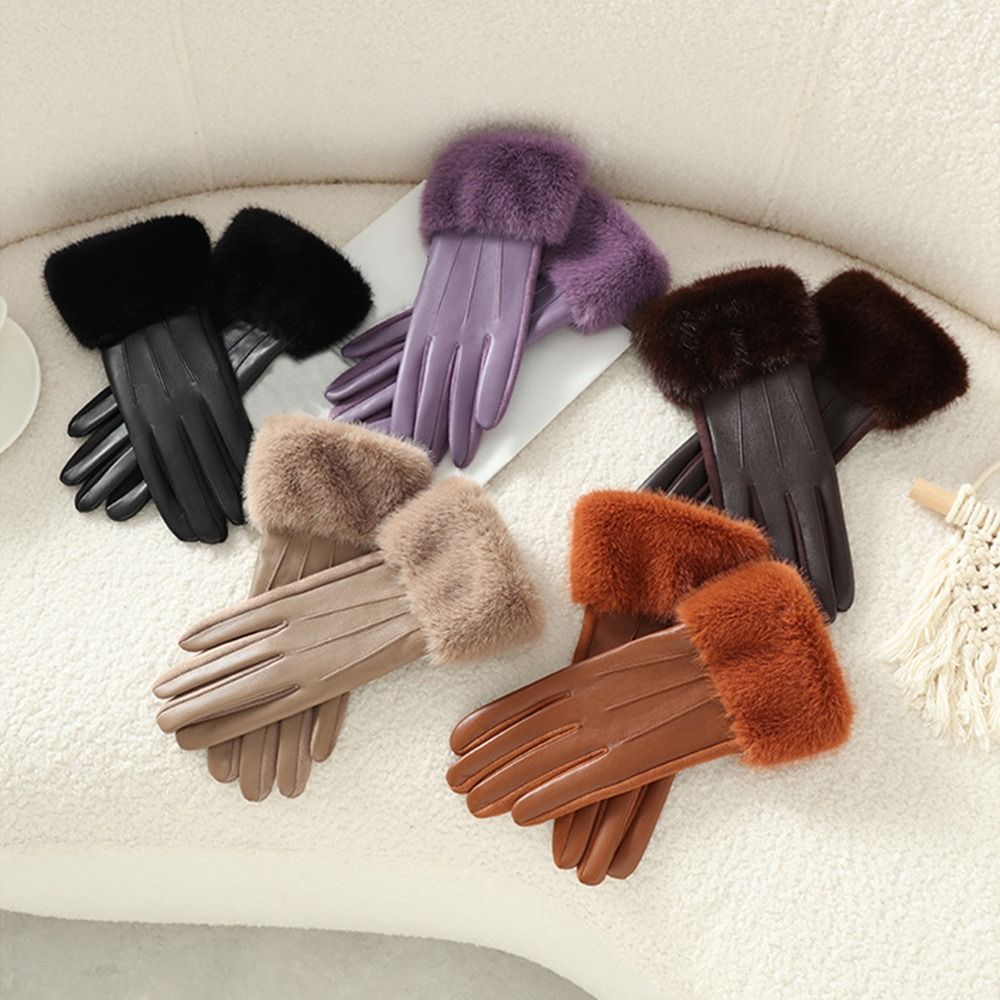 Winter Glove Insulated - Luvas de Couro Femininas com Forro