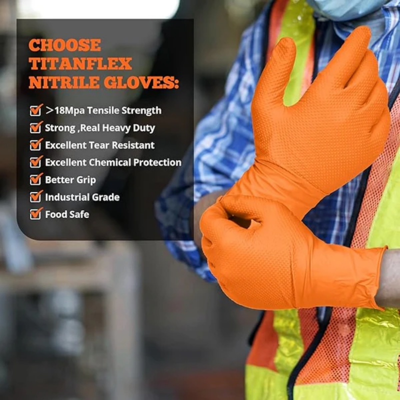 Luvas de Nitrilo Laranja Refor - Nitrile Mechanic Glove avaliação e preço