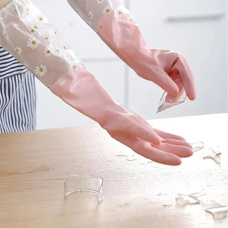 Luvas de Borracha de Manga Lon - Dish Glove Rubber avaliação e preço